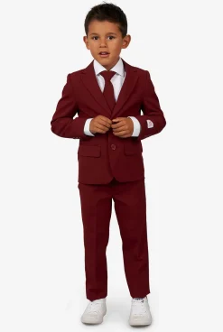 OppoSuits Blazing Burgundy| Effen Gekleurde Pakken