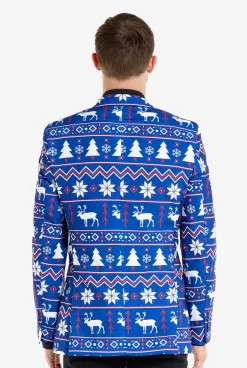 OppoSuits Blue Christmas Nordic|Heren Kerst Blazers