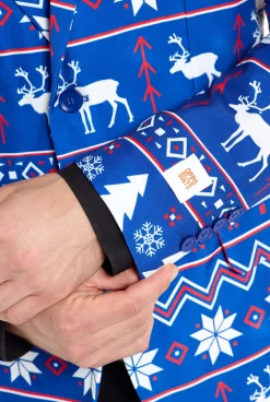 OppoSuits Blue Christmas Nordic|Heren Kerst Blazers