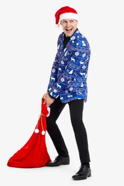 OppoSuits Blue Christmas Nordic|Heren Kerst Blazers