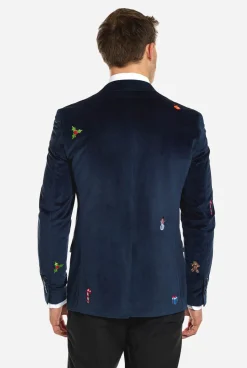 OppoSuits Christmas - X-Mas Icons - Navy|Heren Deluxe Blazers|Kerst Blazers