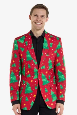 OppoSuits Christmas Trees & Stars|Heren Kerst Blazers