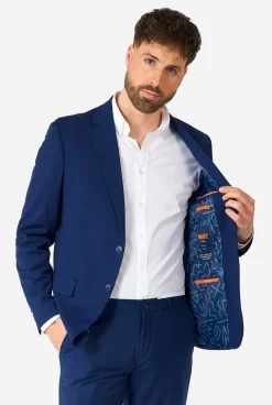 OppoSuits Daily Dark Blue|Heren Trouwpakken|Effen Gekleurde Pakken