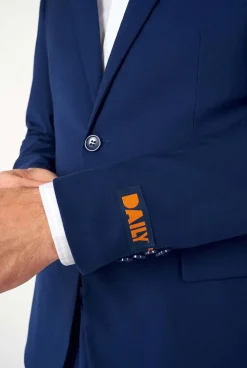 OppoSuits Daily Dark Blue|Heren Trouwpakken|Effen Gekleurde Pakken