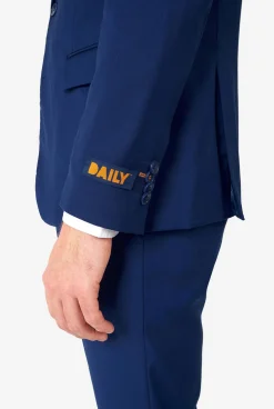 OppoSuits Daily Dark Blue|Heren Trouwpakken|Effen Gekleurde Pakken
