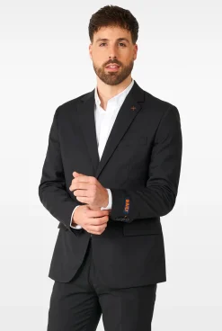 OppoSuits Daily Deep Black|Heren Vrijgezellenfeest Pakken|Daily- Casual Pakken