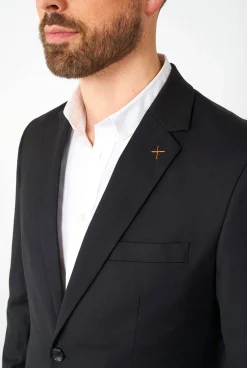 OppoSuits Daily Deep Black|Heren Vrijgezellenfeest Pakken|Daily- Casual Pakken