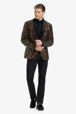 OppoSuits Dinner Jacket - Amber Sequins|Heren Deluxe Blazers|Pailletten Blazers
