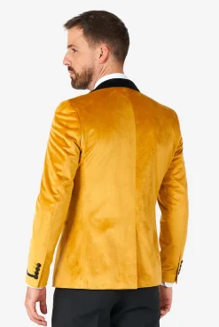 OppoSuits Dinner Jacket - Gold|Heren Deluxe Blazers|Kerst Blazers