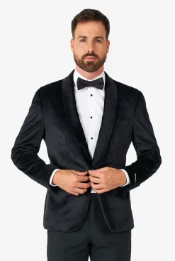 OppoSuits Dinner Jacket - Jet Set Black|Heren Deluxe Blazers|Kerst Blazers