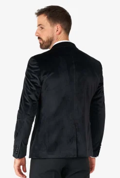 OppoSuits Dinner Jacket - Jet Set Black|Heren Deluxe Blazers|Kerst Blazers