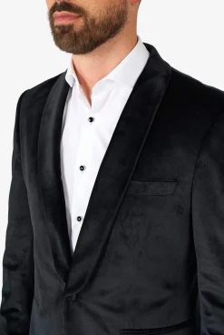 OppoSuits Dinner Jacket - Jet Set Black|Heren Deluxe Blazers|Kerst Blazers
