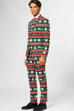 OppoSuits Festive Green|Heren Kerstpakken