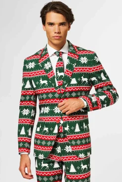OppoSuits Festive Green|Heren Kerstpakken