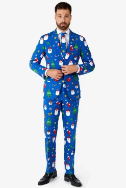 OppoSuits Festivity Blue|Heren Kerstpakken