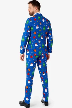 OppoSuits Festivity Blue|Heren Kerstpakken
