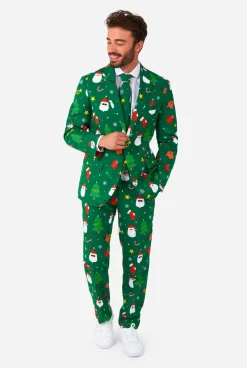 OppoSuits Festivity Green|Heren Kerstpakken