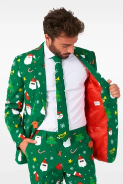 OppoSuits Festivity Green|Heren Kerstpakken