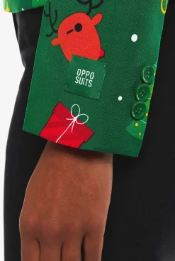 OppoSuits Festivity Green|DAMES Kerstblazers