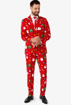 OppoSuits Festivity Red|Heren Kerstpakken
