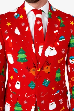 OppoSuits Festivity Red|Heren Kerstpakken
