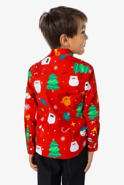 OppoSuits Festivity Red| Casual Overhemden|Kerst Overhemden