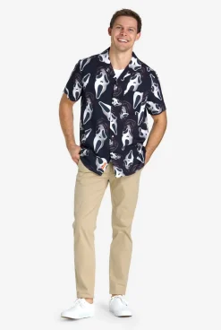 OppoSuits GhostFace®|Heren Halloween Overhemden|Zomer Overhemden