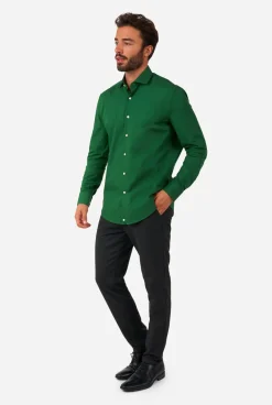 OppoSuits Glorious Green|Heren Effen Gekleurde Overhemden