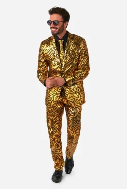 OppoSuits Golden Geo Star|Heren Halloweenpakken|Vrijgezellenfeest Pakken