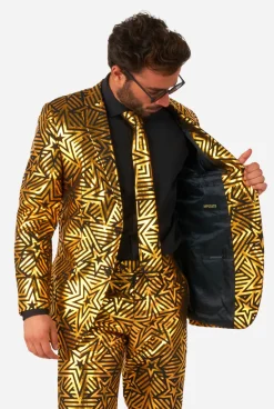 OppoSuits Golden Geo Star|Heren Halloweenpakken|Vrijgezellenfeest Pakken
