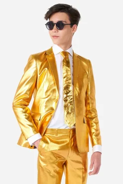 OppoSuits Groovy Gold| Carnavals Pakken|Effen Gekleurde Pakken