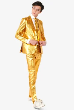 OppoSuits Groovy Gold| Carnavals Pakken|Effen Gekleurde Pakken
