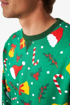 OppoSuits Holiday Greenish|Heren Kerst Sweaters