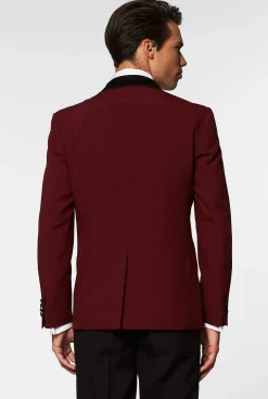OppoSuits Hot Burgundy|Heren Examen Smokings|Kerst Smokings