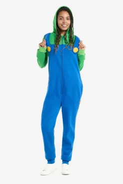 OppoSuits Luigi|DAMES Karakter Onesies|Effen Gekleurde Onesies