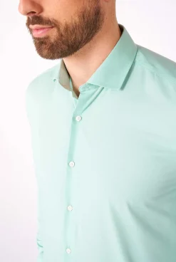 OppoSuits Magic Mint|Heren Effen Gekleurde Overhemden