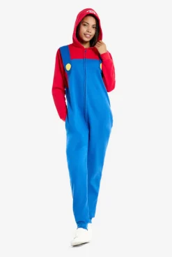 OppoSuits Mario|DAMES Karakter Onesies|Effen Gekleurde Onesies