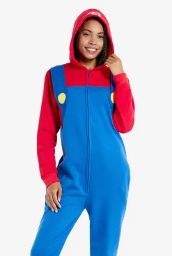 OppoSuits Mario|DAMES Karakter Onesies|Effen Gekleurde Onesies