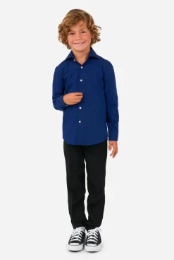 OppoSuits Navy Royale| Effen Gekleurde Overhemden