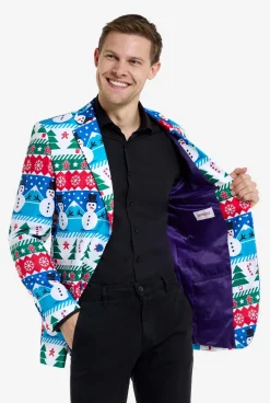 OppoSuits Nordic Snowman|Heren Kerst Blazers