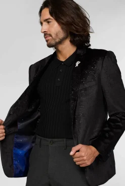OppoSuits Outer Space - Constellations - Black|Heren Deluxe Blazers