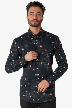 OppoSuits PAC-MAN™|Heren Halloween Overhemden|Casual Overhemden