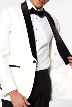 OppoSuits Pearly White|Heren Examen Smokings|Kerst Smokings