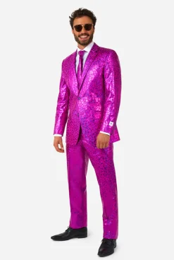 OppoSuits Peppy Pink|Heren Pride Pakken|Effen Gekleurde Pakken