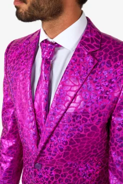OppoSuits Peppy Pink|Heren Pride Pakken|Effen Gekleurde Pakken
