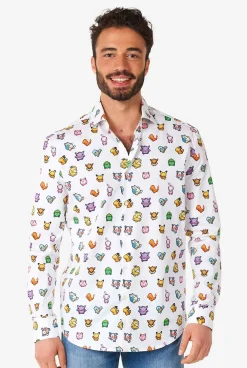 OppoSuits Pixel Pokémon|Heren Halloween Overhemden