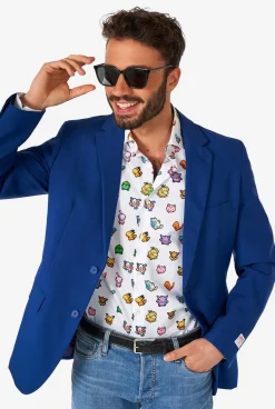 OppoSuits Pixel Pokémon|Heren Halloween Overhemden