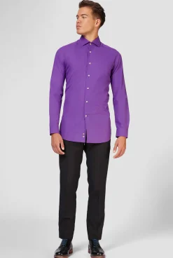 OppoSuits Purple Prince|Heren Effen Gekleurde Overhemden