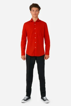 OppoSuits Red Devil| Effen Gekleurde Overhemden