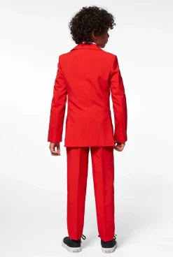 OppoSuits Red Devil| Effen Gekleurde Pakken|Kerst Pakken